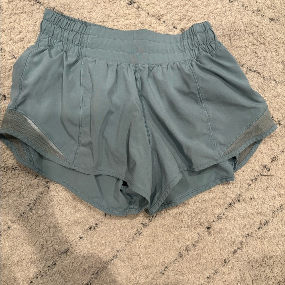 Lululemon Hotty hot shorts light blue ish gray color 2.5 inch size 2